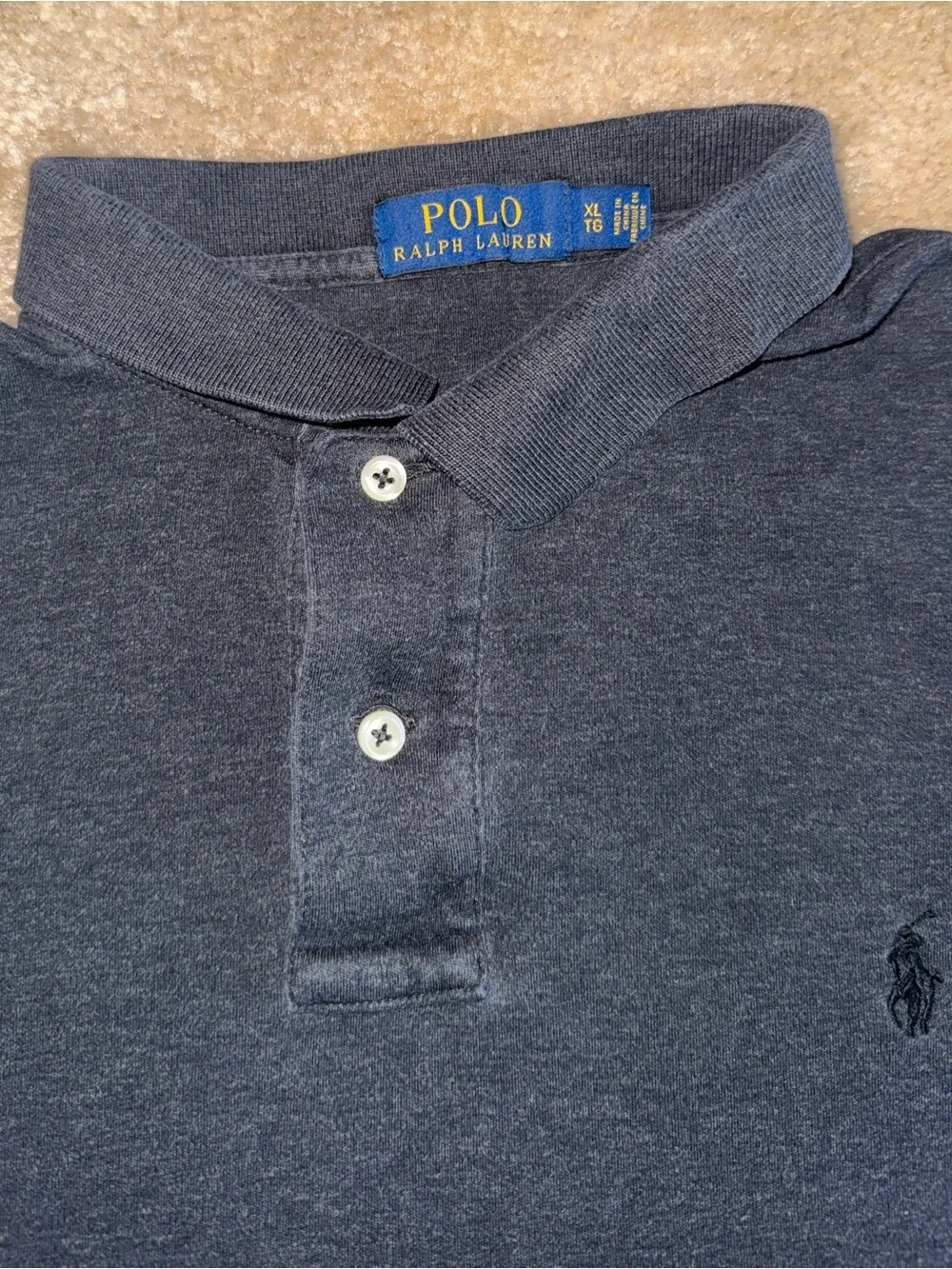Polo Ralph Lauren Dark Charcoal Heather Gray Short Sleeve Polo X